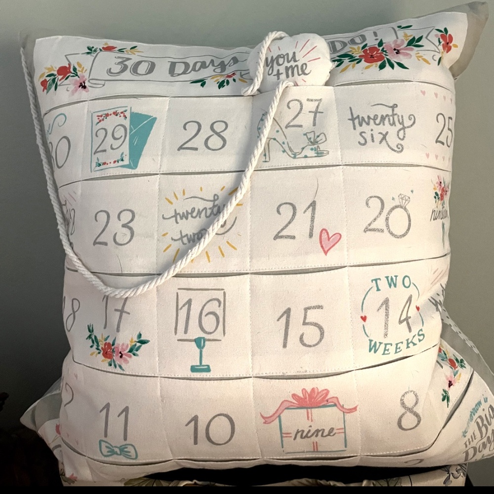 30 Days Til I Do pillow